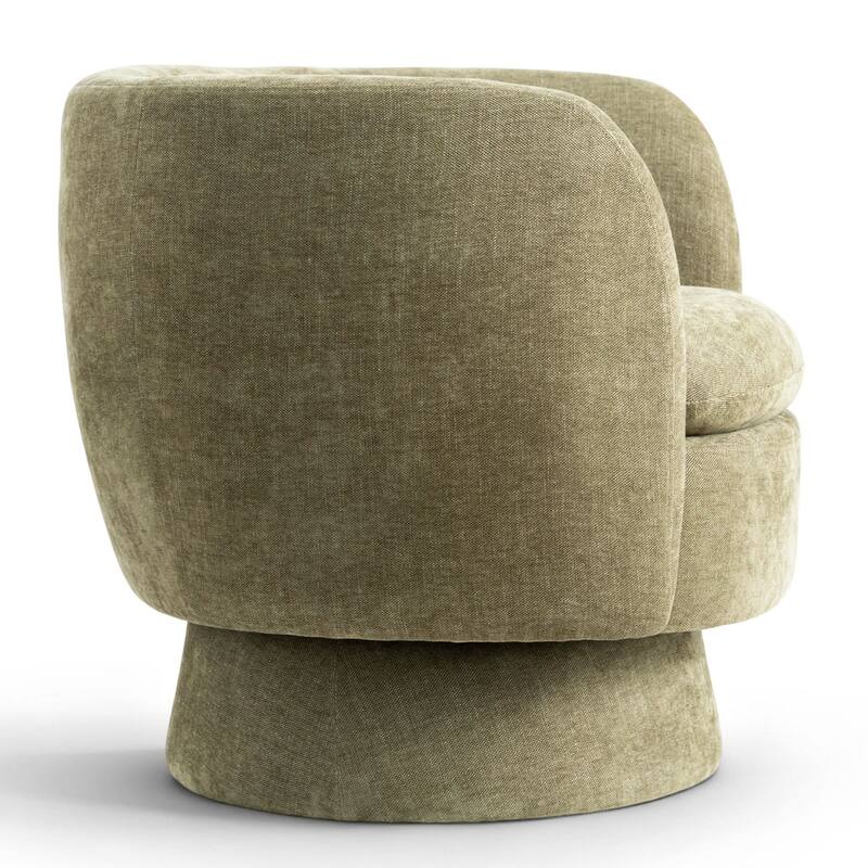 Upholstered Swivel Barrel Accent Chairs(Set of 2)