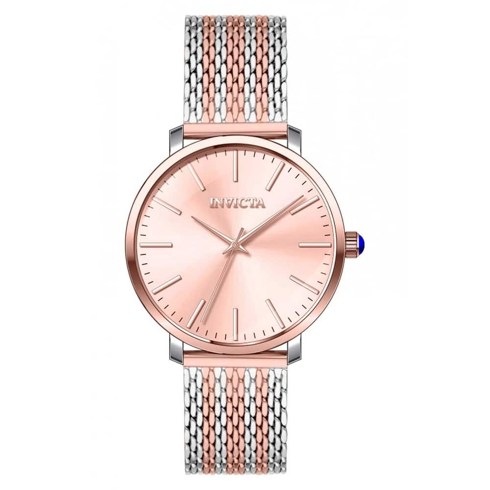 Invicta Women's 33937 Angel Quartz 3 Hand Rose Gold Dial Watch