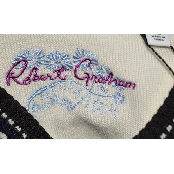Robert Graham Mens Hit The Slopes Long-Sleeve Crew-Neck Sweater