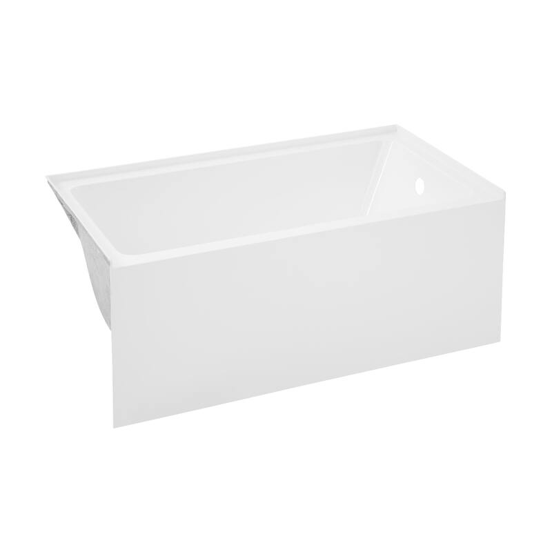 Lausanne 54" X 30" Right-Hand Drain Alcove Bathtub With Apron - 30x54 Right - 30x54 Right - White