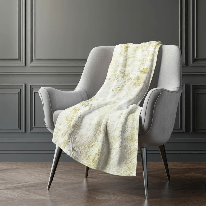 Premium Machine Washable Modern Floral Sherpa Throw Blanket
