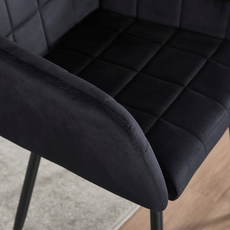 Velvet Dining Chair With Metal Legs