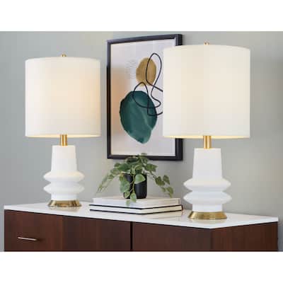 Porch & Den Luna 26" Polyresin Table Lamp (Set of 2)