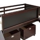 preview thumbnail 18 of 17, Modern Twin size Loft Wood Bed With Two Storage Boxes With Climbing Frame And Rope for Home