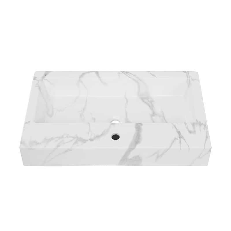 Swiss Madison Voltaire Wide Rectangle Vessel Sink