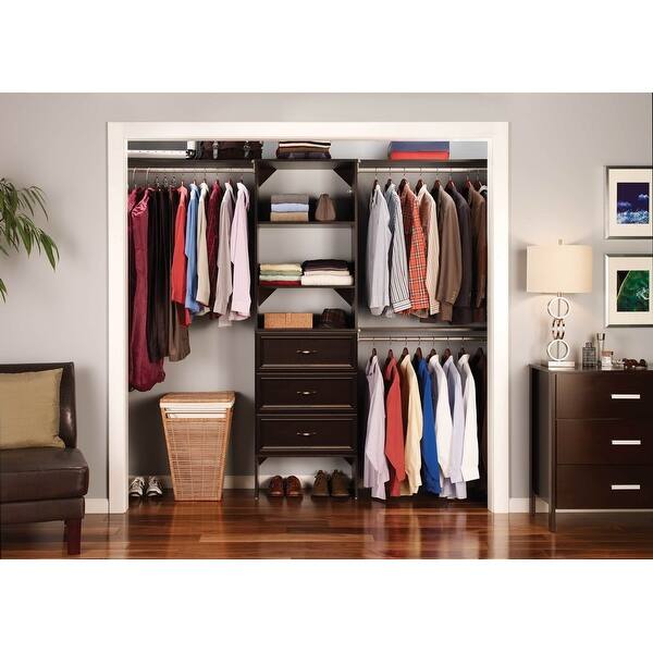 Shop Closetmaid Suitesymphony 25 In Closet Organizer With Shelves And 3 Drawers Overstock 26435942