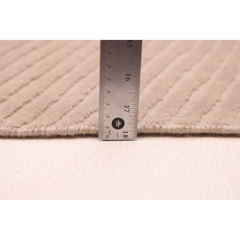 ECARPETGALLERY Hand Loomed Kashkuli Gabbeh Beige Wool Rug - 6'5 x 9'9