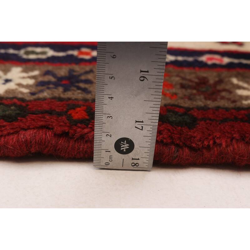 ECARPETGALLERY Hand-knotted Andelz Red Wool Rug - 3'3 x 4'10