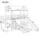 preview thumbnail 4 of 7, Twin L-Shaped Playhouse Bunk Bed with Storage Stairs, Ladder and Slide