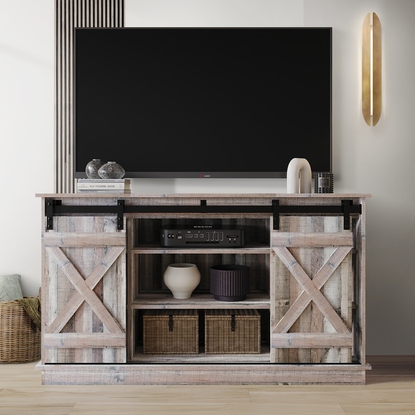 CraftPorch Vintage Style X-shaped TV Stand Console - On Sale - Bed