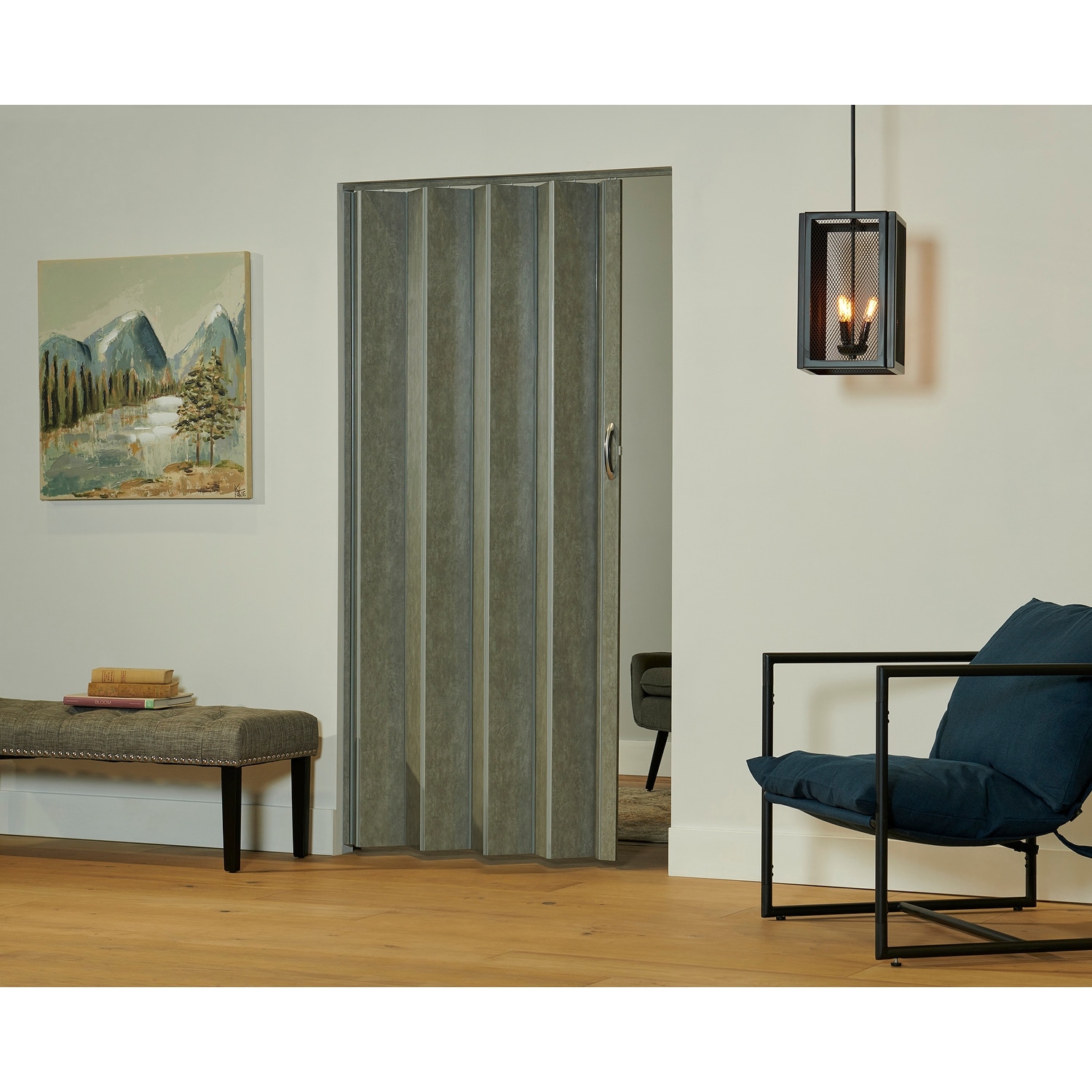 Towne Collection Berkshire Loft PVC Folding Closet Door Accordion Door 48 x 80