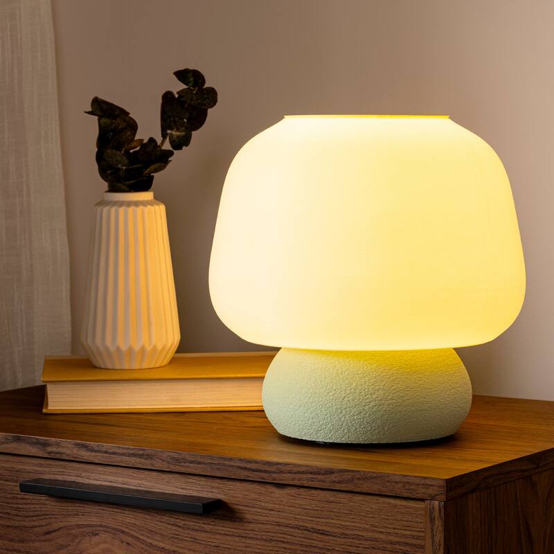 Mushroom 10" Dimmable LED Table Lamp, 3D Printed PLA, By JONATHAN Y