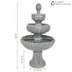 preview thumbnail 4 of 12, 4-Tier Lion Head Outdoor Water Fountain Backyard Patio Feature - 53"