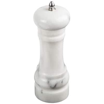 Creative Home Natural White Marble Pepper Spice Grinder