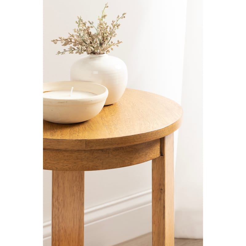 Kate and Laurel Foxford Round Wood Side Table