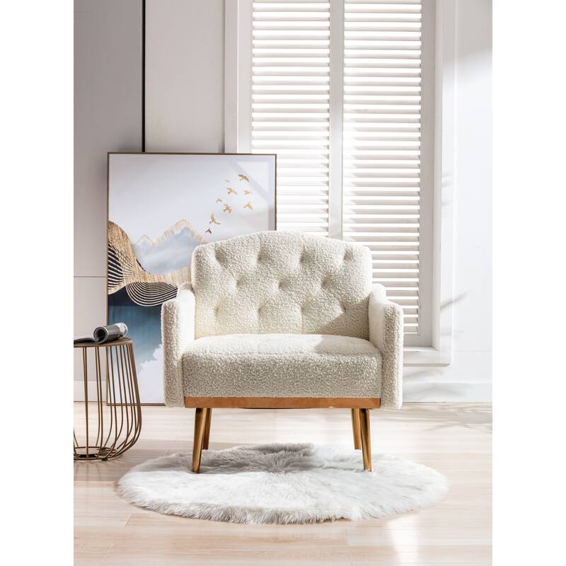 Tufted Decorative Fabric Armchair