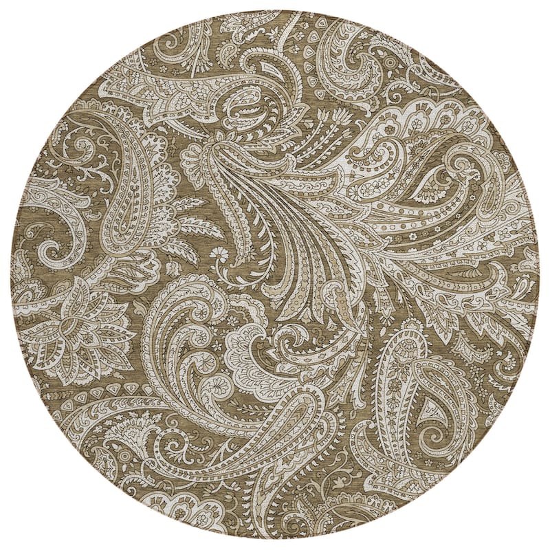 HomeRoots Paisley Transitional Rectangle Outdoor Rug