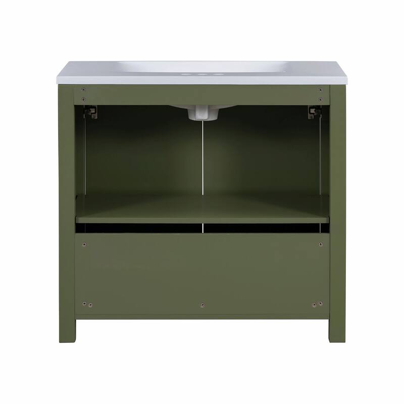 36" Bathroom Vanity Organizer with Sink - Combo Cabinet Set & Storage