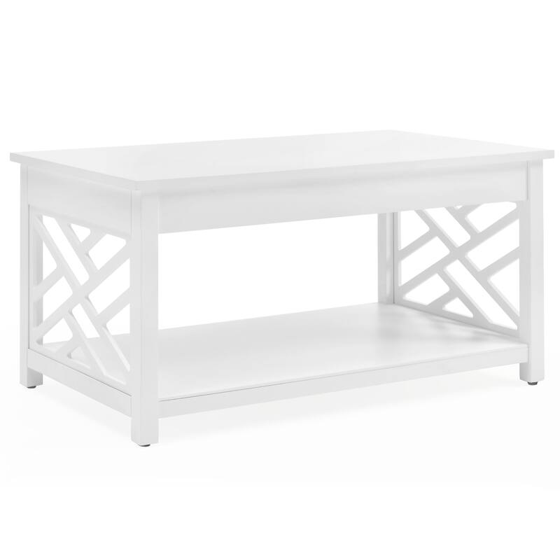 Porch & Den Altadena 3-piece Coffee Table and Two End Tables with Tray Shelf
