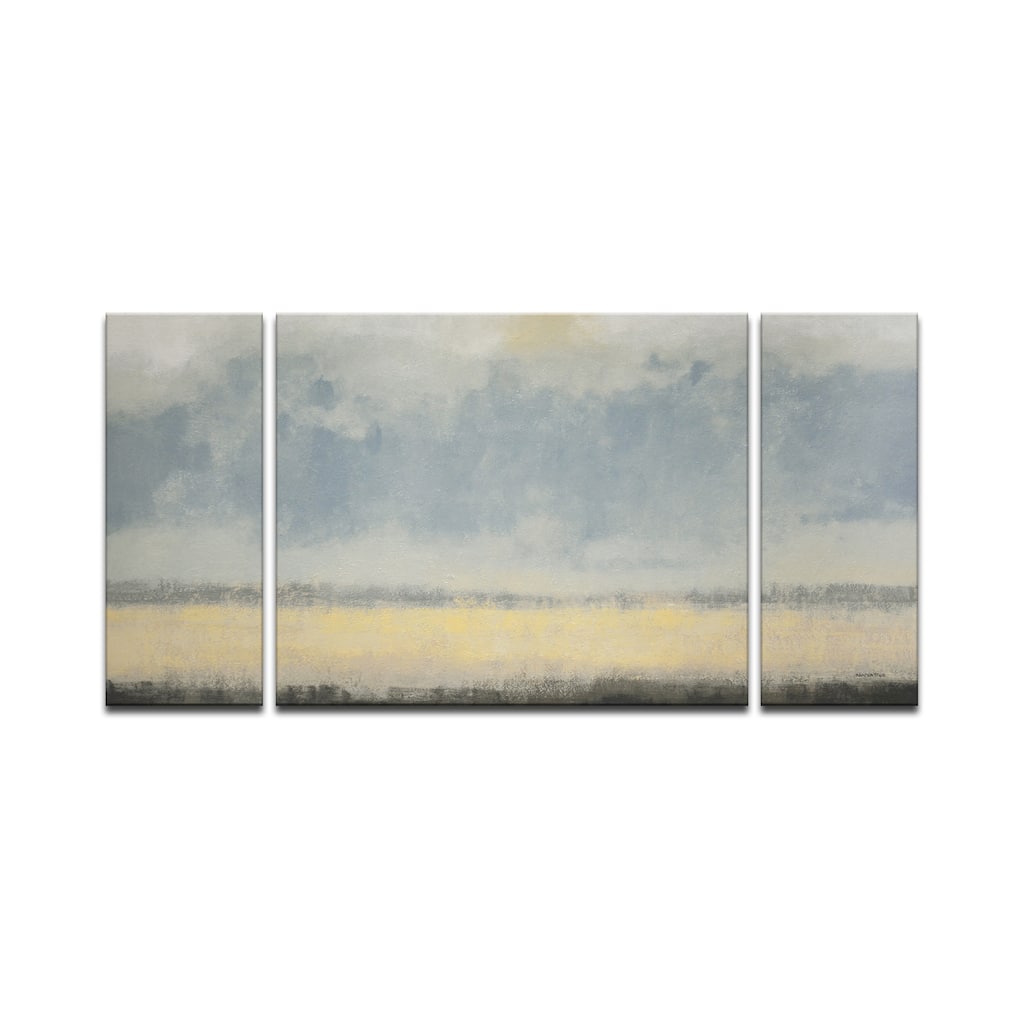 'Warm Coastal Breeze' 3 Piece Wrapped Canvas Wall Art Set by Norman Wyatt Jr.