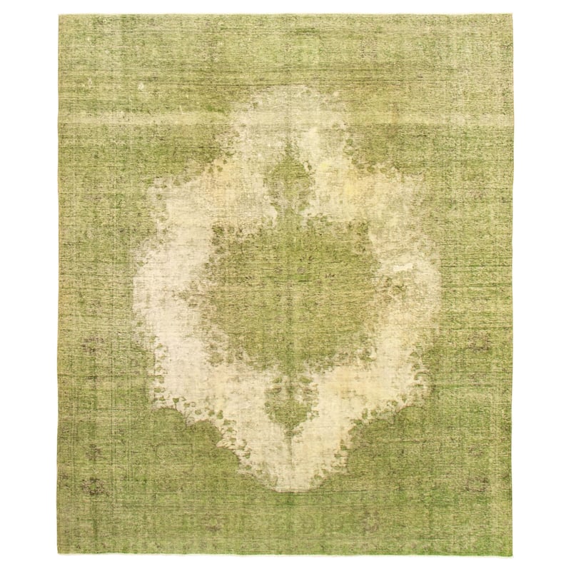 ECARPETGALLERY Hand-knotted Color Transition Lime Green Wool Rug - 10'1 x 12'1 - Lime Green - 10'1 x 12'1