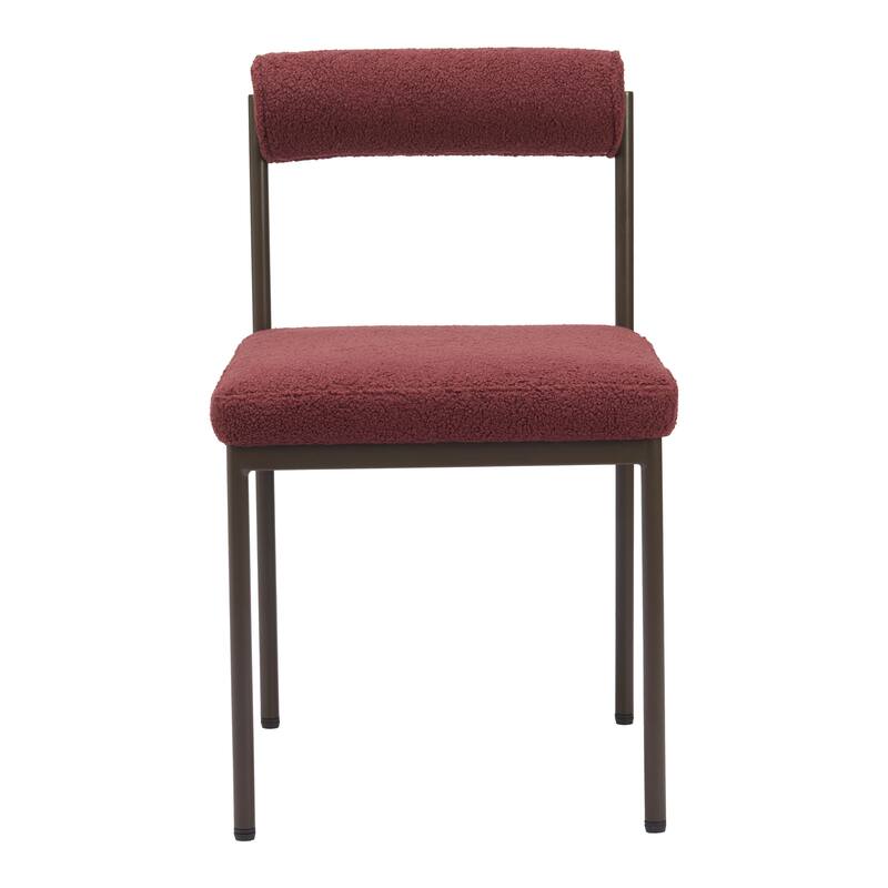 Livorno Dining Chair Red & Bronze