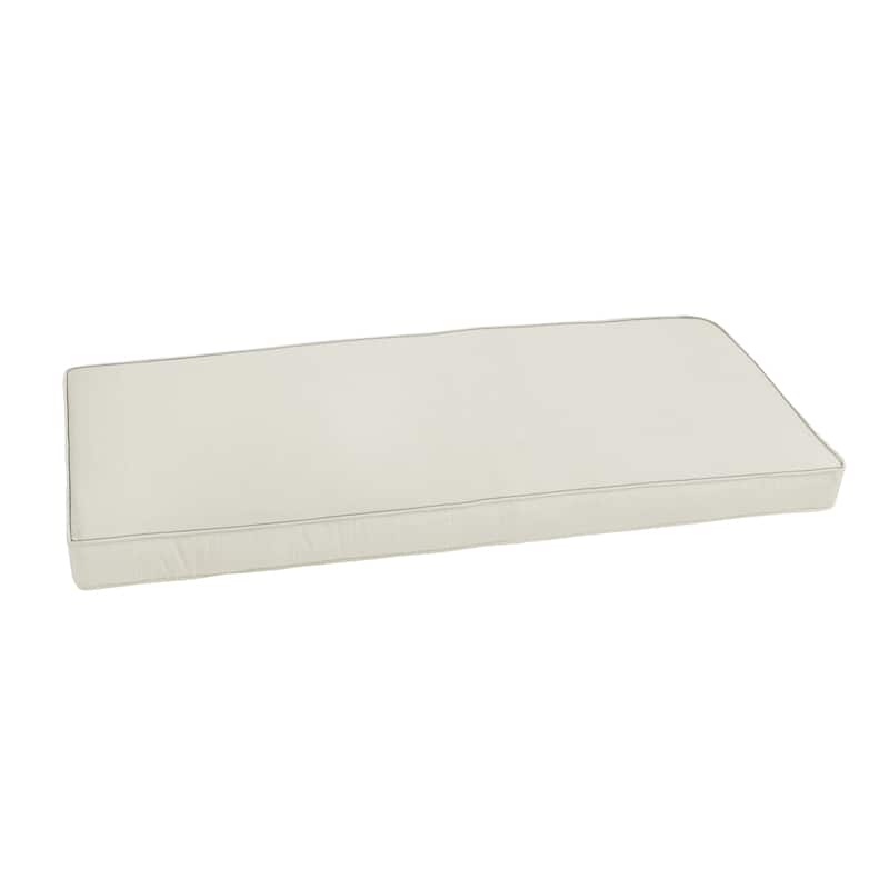 Sorra Home Indoor/Outdoor Solid Corded Bench Cushion