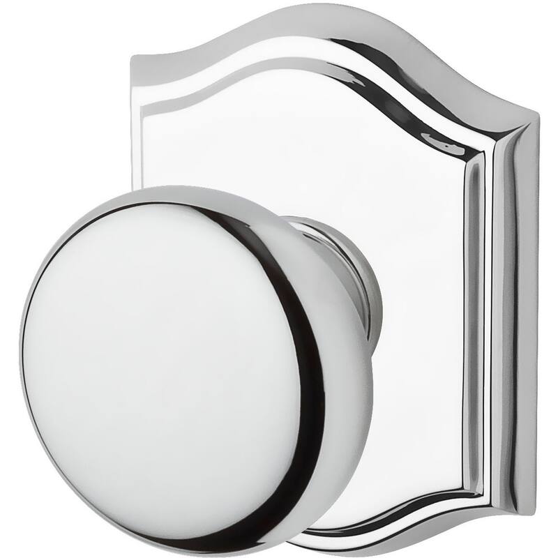 Baldwin Round Non-Turning Two-Sided Dummy Door Knob Set with Arch Rose
