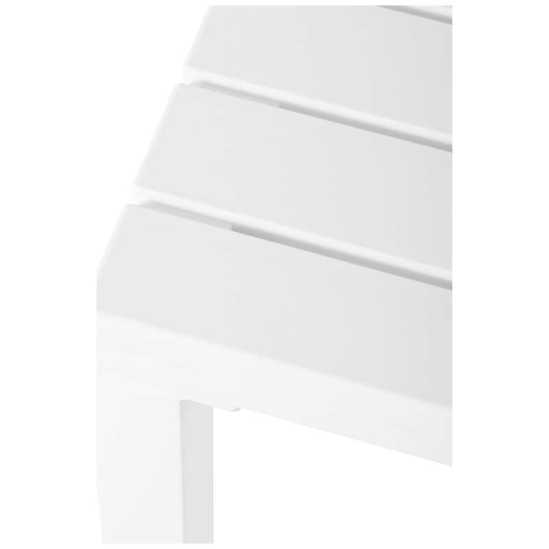 Frond and Form 31.5 Inch Outdoor Square Dining Table with Metal Frame
