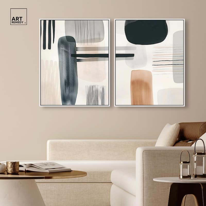 Softened Dimensions Canvas Set of 2 by Art Remedy