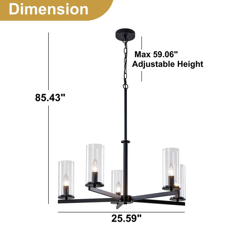 Starsky 5-Light Candle Style Classic / Traditional Chandelier
