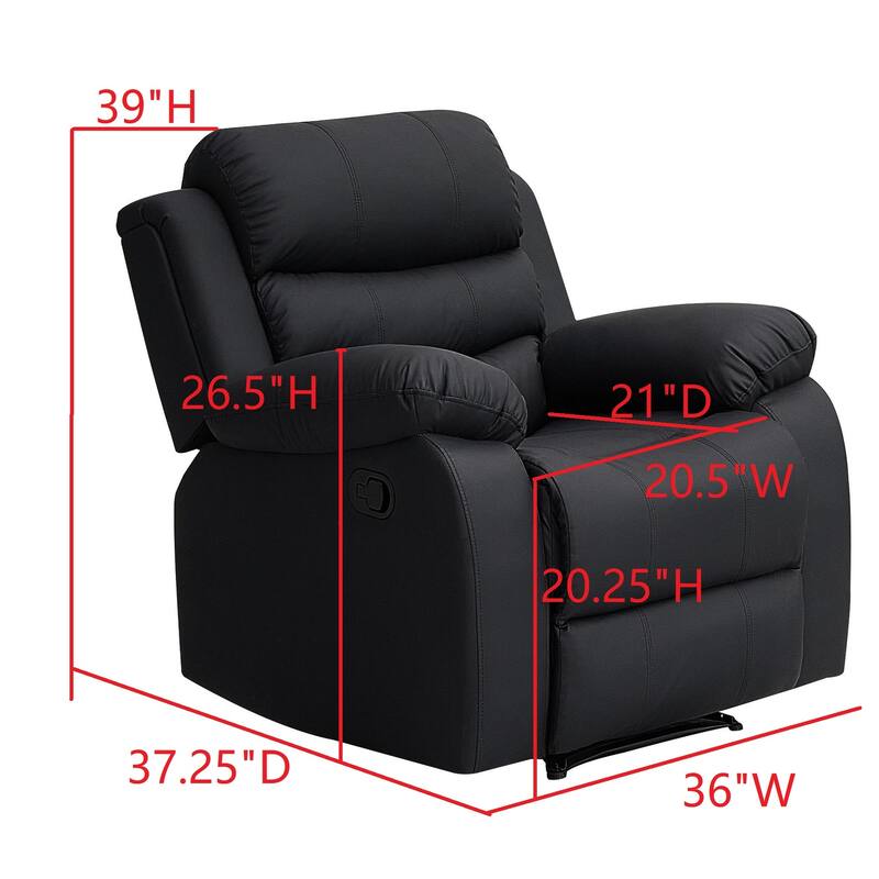 Selena Vinyl 3-Position Comfort Reclining Chair