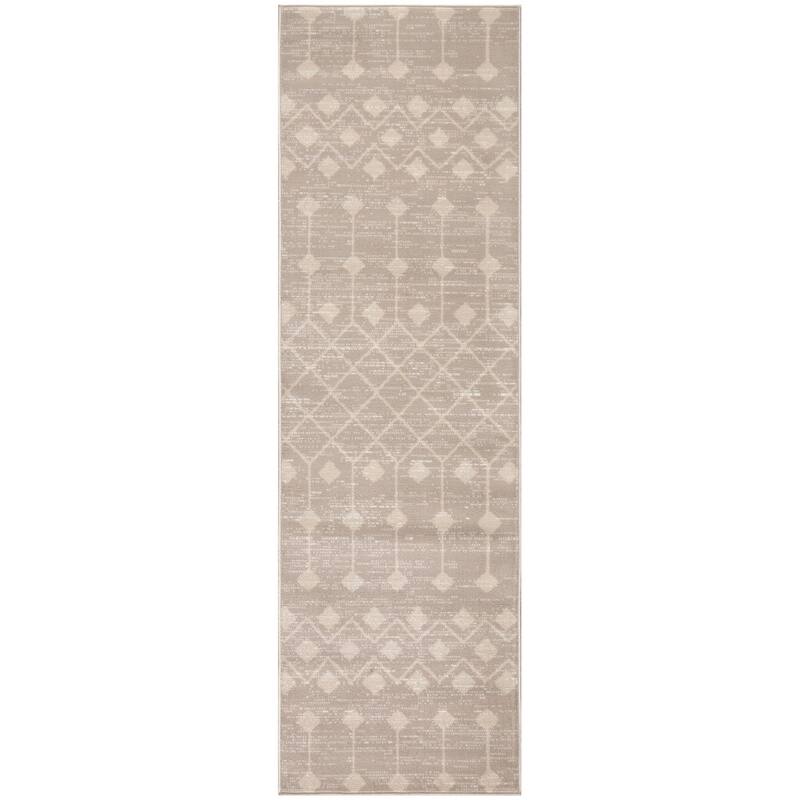 Porch & Den Muirfield Moroccan Bohemian Area Rug - 2' 3" x 10' - Beige - Runner