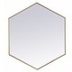 preview thumbnail 1 of 2, Elegant Lighting MR4538 Decker 38" W x 32" H Contemporary Geometric Brass