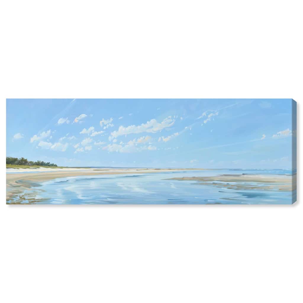 Beautiful Island Shore Panoramic Canvas by Art Remedy, Gallery Wrapped