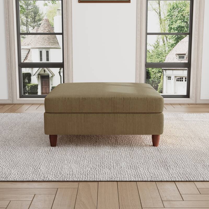 Large Corduroy Ottoman