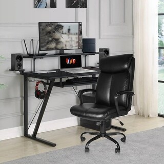 Home Office Chair Mid Back Executive Task Chair, Adjustable, with Lumbar Support, Padded Armrest, Swivel