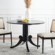 preview thumbnail 2 of 10, SAFAVIEH Forest Antique White Round Drop Leaf Dining Table - 43.3' x 43.3' x 30.7'