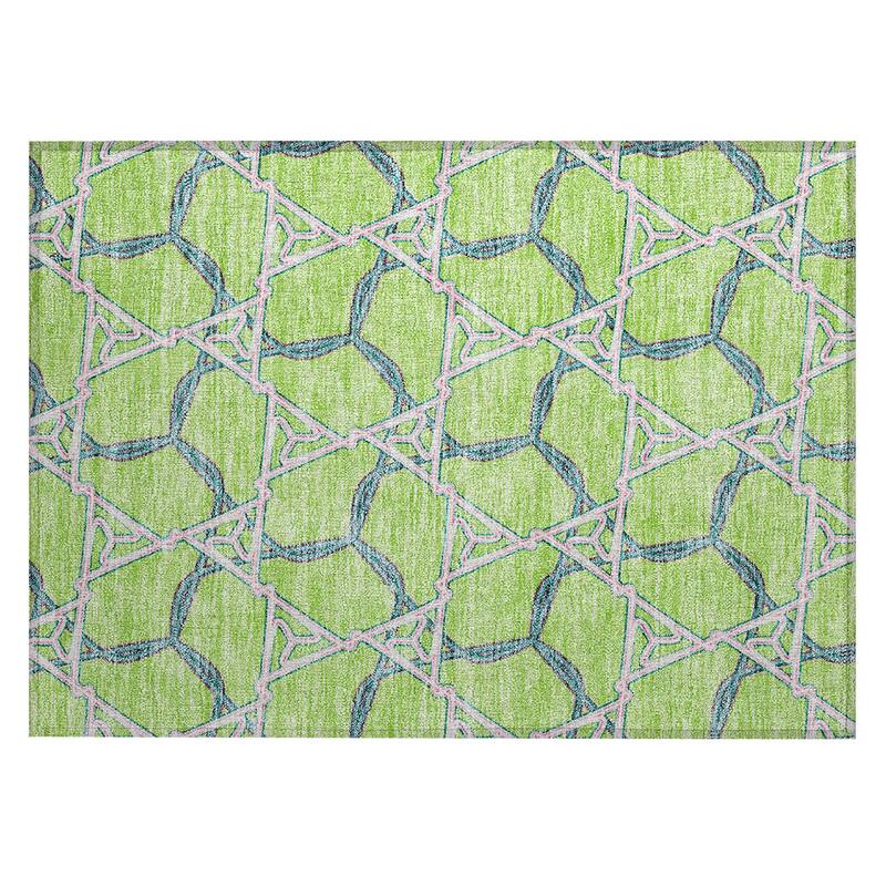 Machine Washable Indoor/ Outdoor Transitional Links Chantille Rug
