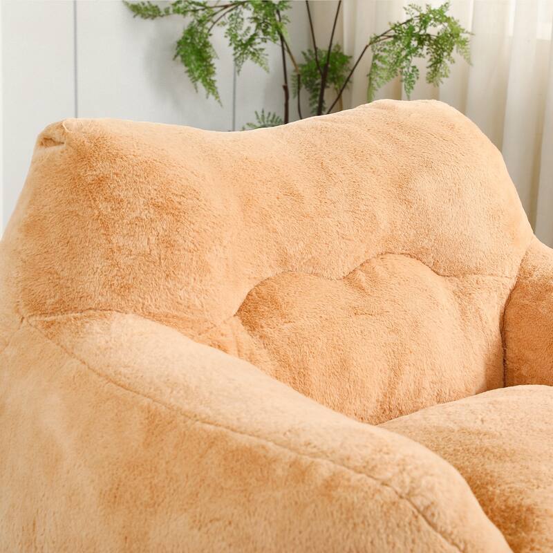 Bean Bag Sofa Chair with Armrests Stuffed High-Density Foam
