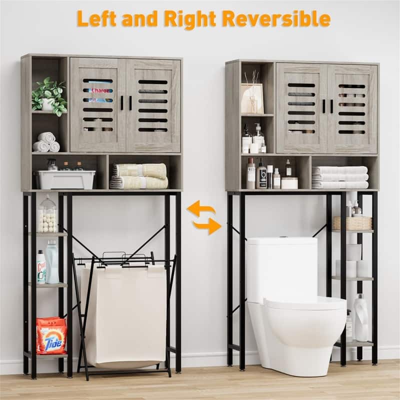 Over The Toilet Storage - 8.86"D x 32.28"W x 65.75"H