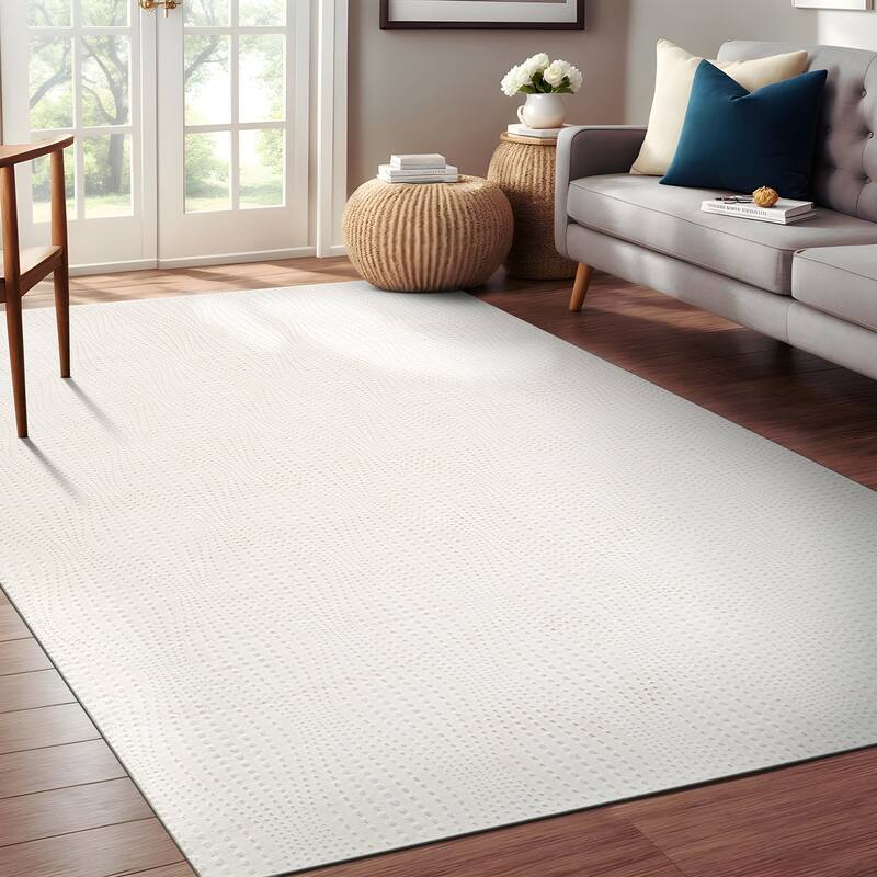 Beverly Rug Serenity Solid Modern Non Slip Soft Indoor Area Rug