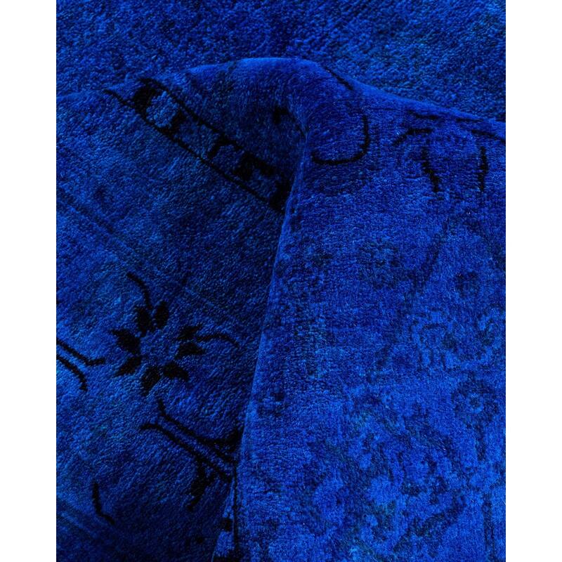 Fine Vibrance One-of-a-Kind Hand-Knotted Area Rug - Blue, 5' 5" x 8' 0" - 5' 5" x 8' 0"