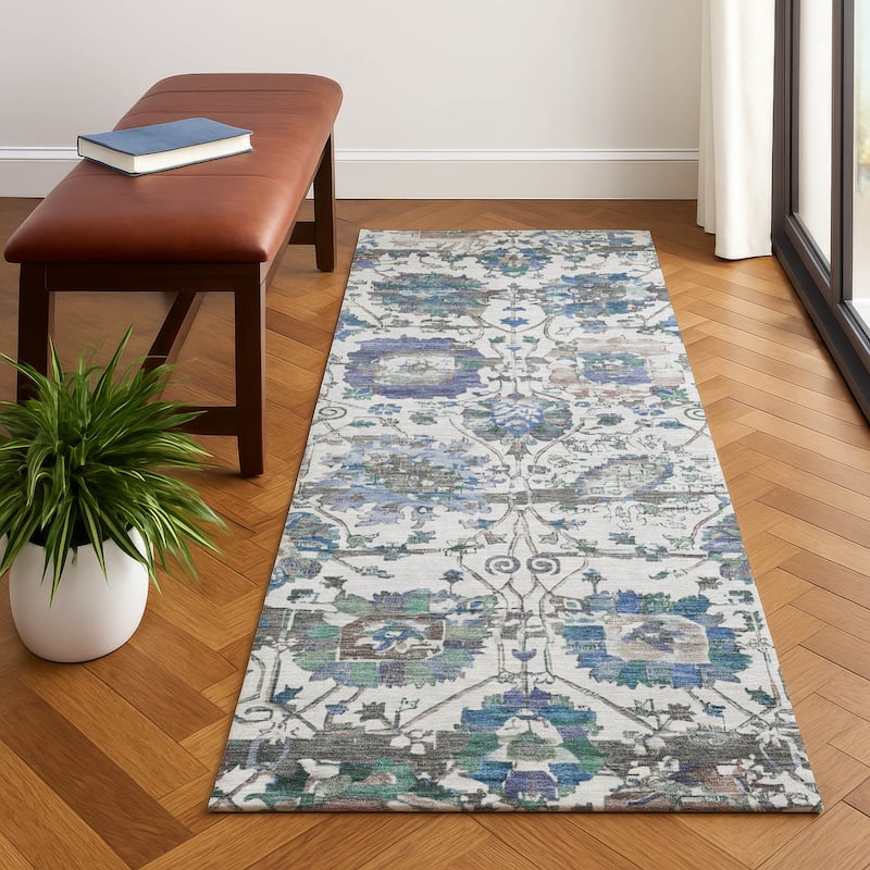 Premium Washable Super Soft Traditional Mayfield Rug - Ivory - 2'3" x 7'6"