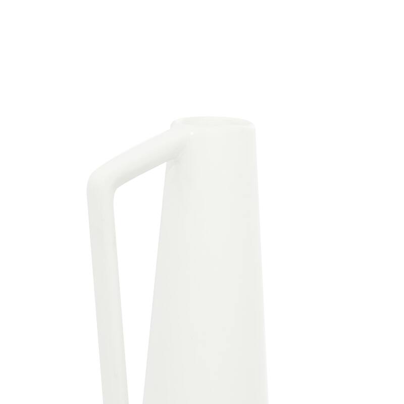 Ceramic Decorative Vase with Handles - Set of 3 White - CosmoLiving by Cosmopolitan