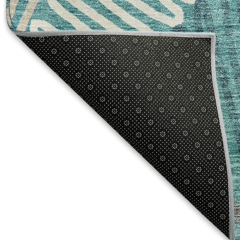 Premium Washable Super Soft Contemporary Leaf Mayfield Rug