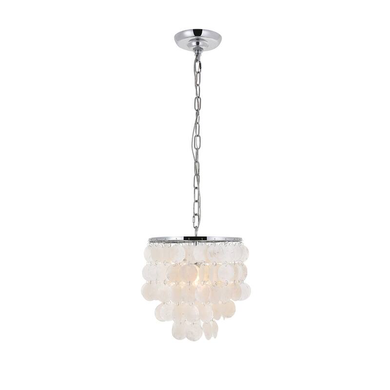 Selene Shell/ Brass 1-light Pendant