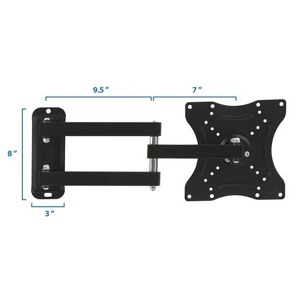 Shop Mount It Full Motion Tv Wall Mount For 24 28 32 40 43 48 Inch Tvs Black Overstock 17122504