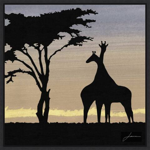 Savanna Giraffes IV by James Burghardt Framed Canvas Art