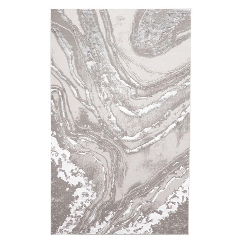 ECARPETGALLERY Machine Made Dove Grey Area Rug - Grey - 8'0 x 10'0